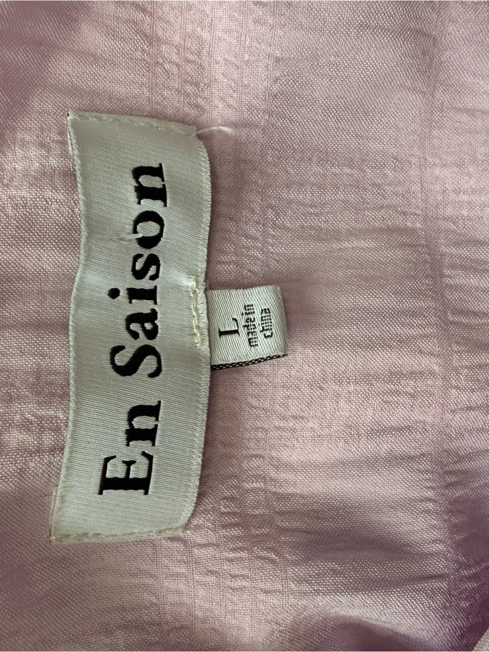 En Saison Pastel Lilac Ruffle-Smock Blouse Large - Picture 7 of 12